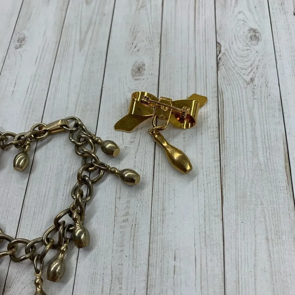 VTG Bowling Bracelet and Pin‎